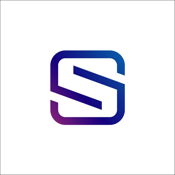 Inicial S mono línea logo vector diseños — Vector de stock