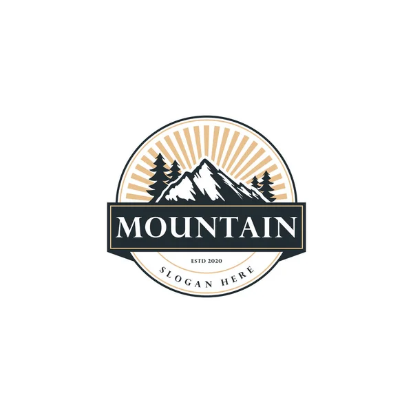 Logotipo Montaña Diseño Vectores Emblema — Archivo Imágenes Vectoriales