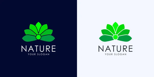 Natureza Flor Logotipo Premium Vetor — Vetor de Stock