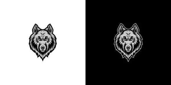 Wolf Kopf Logo Vektor Design — Stockvektor