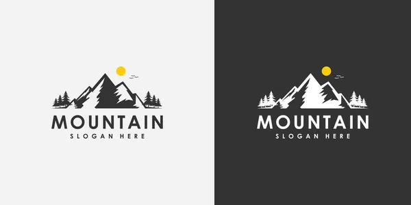 Logotipo Montanha Emblema Design Vetor —  Vetores de Stock