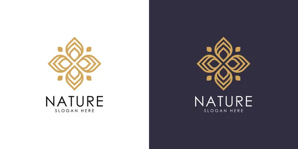 Abstrakte Elegante Blume Logo Symbol Vektor Design — Stockvektor