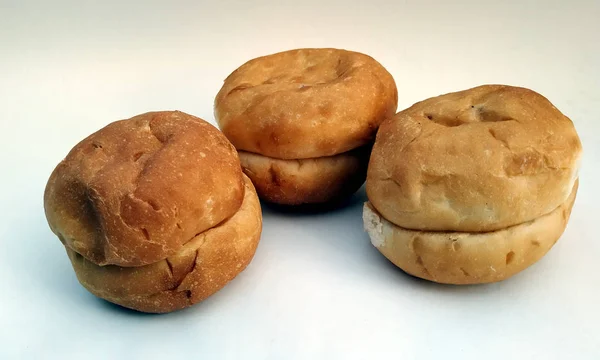 Homemade Freshly Baked Soft Dinner Rolls Selective Focus — Stock Photo, Image