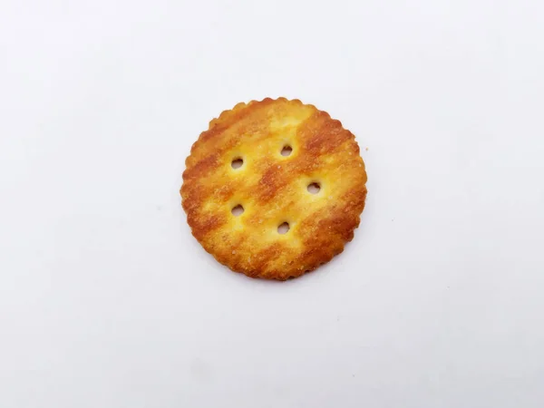 Frische Knusprige Kekse Isolieren Auf Weißem Hintergrund — Stockfoto