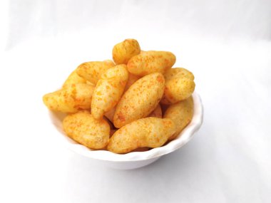 çocuklar için beyaz kase sarı yeme aperatifler