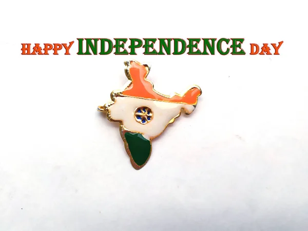 image of happy independence india with map