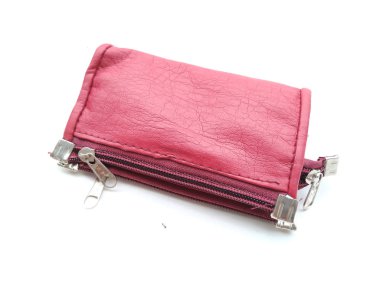 beyaz arka plan üzerinde izole pembe kadın çanta çanta çanta