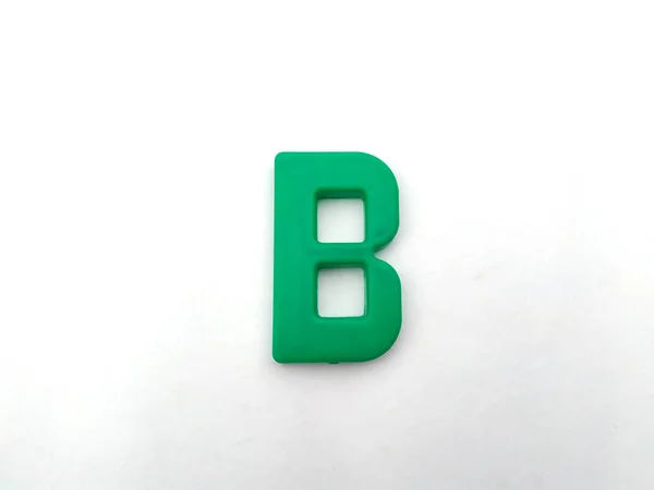 Alfabeto Letras Maiúsculas Plástico Isolado Fundo Branco — Fotografia de Stock