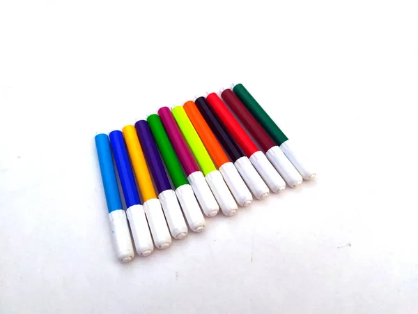 Multi Colored Marker Isolated White Background — Stock Photo, Image