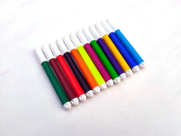 Multi Colored Marker Isolated White Background — Stock Photo, Image