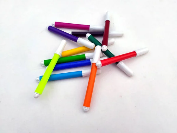 Multi Colored Marker Isolated White Background — Stock Photo, Image