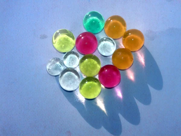 Mármoles Vidrio Colores Aislados Sobre Fondo Sin Costuras — Foto de Stock