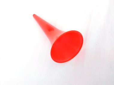 Boş vuvuzela stadyumu plastik horn.fan vuvuzela trompeti beyaz arka planda izole