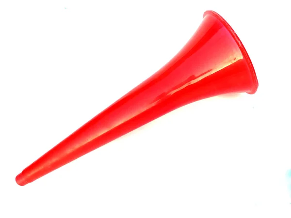 Vuoto Vuvuzela Stadio Corno Plastica Ventaglio Vuvuzela Tromba Isolato Sfondo — Foto Stock