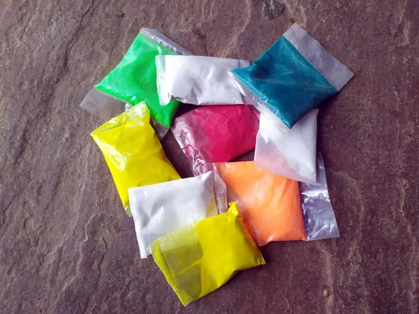 Multi Colore Plastica Indietro Sfondo Pietra — Foto Stock