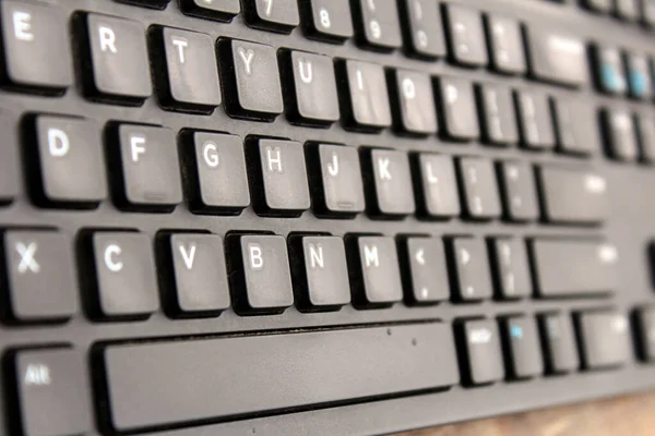 Black Color Computer Keyboard — Stock Photo, Image