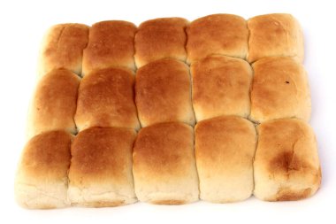 Ev yapımı taze pişmiş yumuşak yemek ruloları, seçici odaklanma.