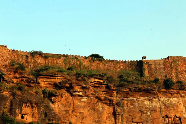 Bir Tarihi Anıt Gwalior Kalesi — Stok fotoğraf