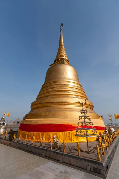 Monte Dorado Wat Saket Bangkok Tailandia Famoso Punto Referencia Viaje —  Fotos de Stock