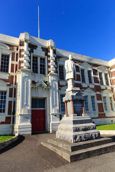 Hokitika New Zealand 2018 Statue Richard Seddon Hokitika Government Buildings — 스톡 사진