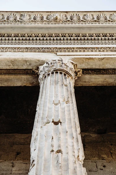 Roma, İtalya'daki Hadrian Tapınağı'ndan entablature ve sütunların ayrıntıları.