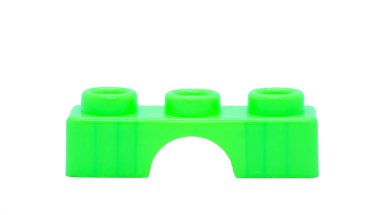 plastik inşaat tuğla toyizole beyaz arka plan üzerinde