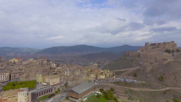 Panorama Aereo Una Miniera Sale Miniera Cardona Una Montagna Piena — Video Stock