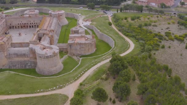 Les Murs Forteresse Salses Sont Environ Mètres Épaisseur Forteresse Est — Video