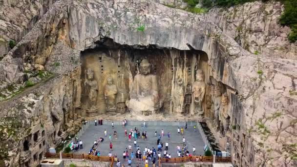 Estátuas Soldados Deuses Protegendo Buda Dos Melhores Exemplos Escultura Pedra — Vídeo de Stock