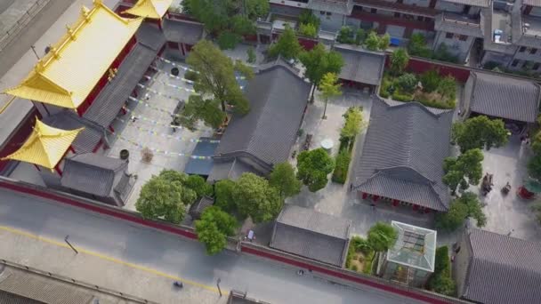 广仁寺的鸟瞰图 中国西安唯一的藏传佛教寺庙 — 图库视频影像
