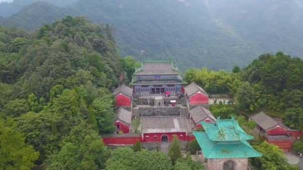 Осматривают Площадь Наньян Жгут Ладан Главном Дворе Гора Оданшань Китай — стоковое видео