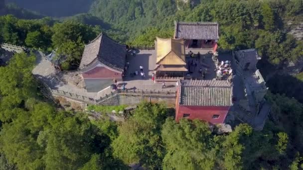 Pandangan Udara Dari Atas Kuno Dan Sempurna Diawetkan Candi Istana — Stok Video