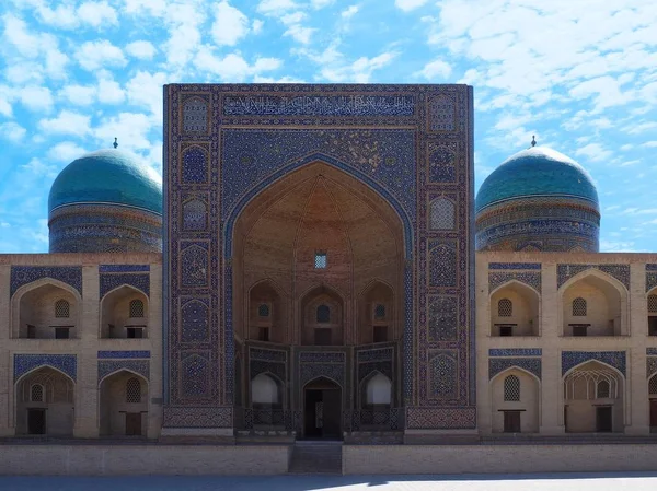 Moschea Mir Arab Porta Ingresso Pareti Mosaici Ciano Blu Turchese — Foto Stock