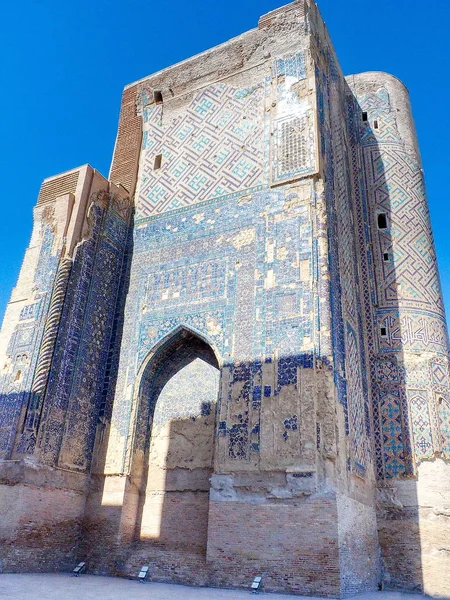 Büyük Portal Saray Özbekistan Şahrisabz Kentindeki Tamerlane Beyaz Sarayı Amir — Stok fotoğraf