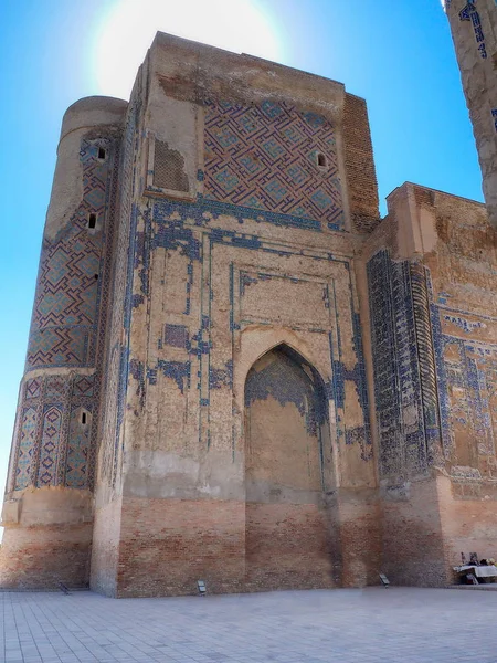 Gigantic Portal Saray Also Know White Palace Ancient Ruins Shahrisabz — Stock Photo, Image