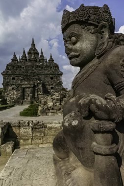 Sewu tapınağının koruyucusu - Candi Sewu, Mahayana Budist Prambanan, Yogyakarta, Java