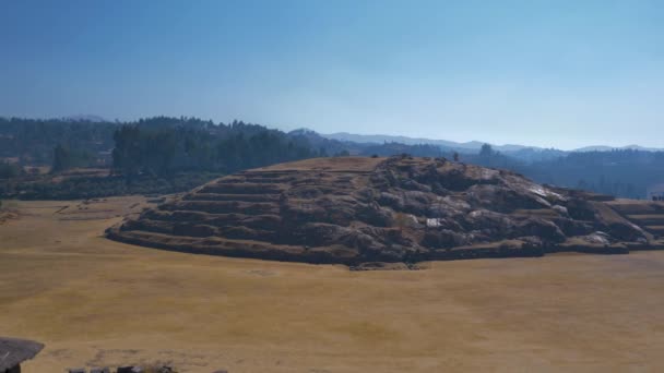 Панорама Археологічному Парку Саксайуаман Закриття Старовинної Цитаделі Інків Міста Куско — стокове відео