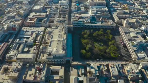 Paysage dans le centre-ville d'Arequipa. Vue aérienne autour de la place principale Plaza de Armas et de la cathédrale d'Arequipa, Arequipa, Pérou
