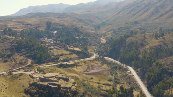 Puca Pucara Fortezza Inca Chiamata Castello Rosso Una Costruzione Militare — Video Stock