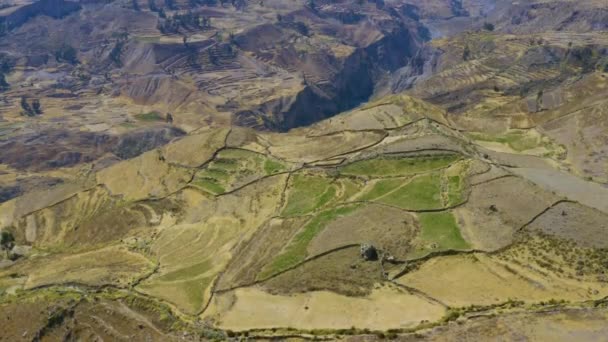 Luftaufnahme Des Colca Tals Und Des Colca Canyons Peru Eine — Stockvideo