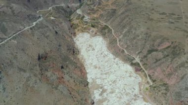 Maras 'ın simgesi. Salinas ya da Salineras de Maras 'taki Inca Salt tavaları. Kutsal vadi, Peru
