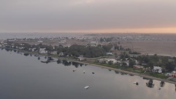 Neighborhood Luxurious Houses Overlooking Waters Pacific Ocean Surroundings Paracas Peru — Stock Video