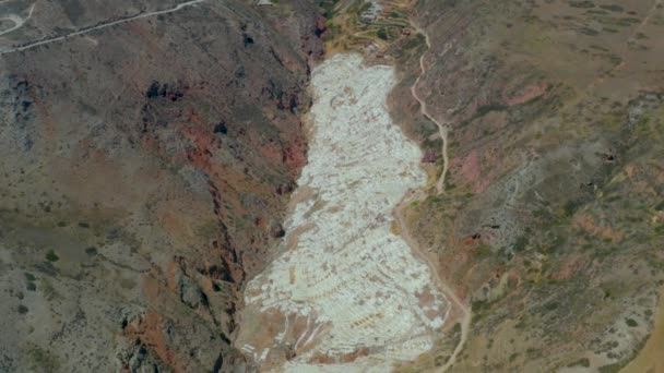 Salinas Veya Salineras Maras Peru Nun Kutsal Vadisi Yakınlarındaki Bir — Stok video