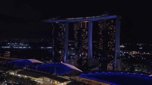 Pemandangan Pemandangan Langit Singapura Pada Senja Hari Pemandangan Kota Yang — Stok Video