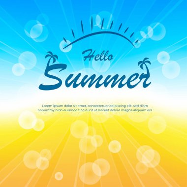 yaz tatili arka plan illüstrasyonu