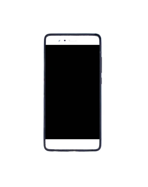 Eski akıllı telefon stili siyah renk Beyaz arka plan üzerine koyun. 
