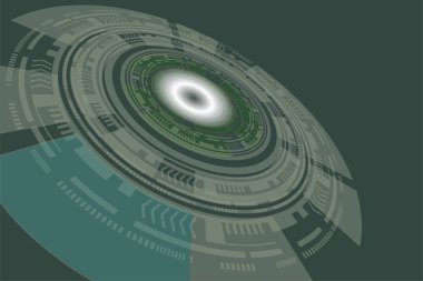 Mavi arka planda soyut teknoloji kavramı.   