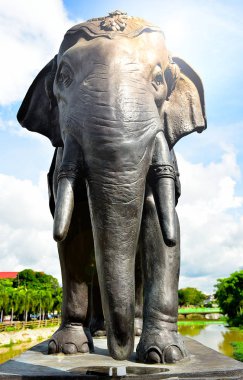 Rayong Tayland 06 Haziran 2019 Piemphong Sarn Köprüsü. Siyah Elepha