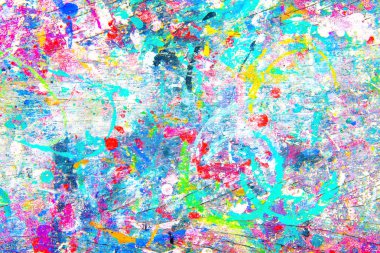 Ahşap zeminüzerinde su rengi, eski ahşap t üzerinde soyut çok renkli