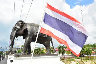 Rayong Tayland 06 Haziran 2019 Piemphong Sarn Köprüsü. Siyah Elepha